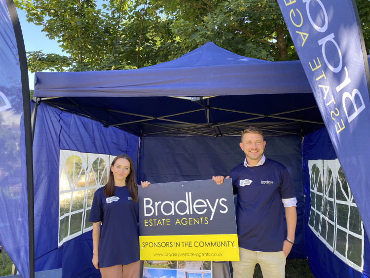 Lydia Catherall alongside Branch Manager Martin Clements. Bradleys Estate Agents Helston.