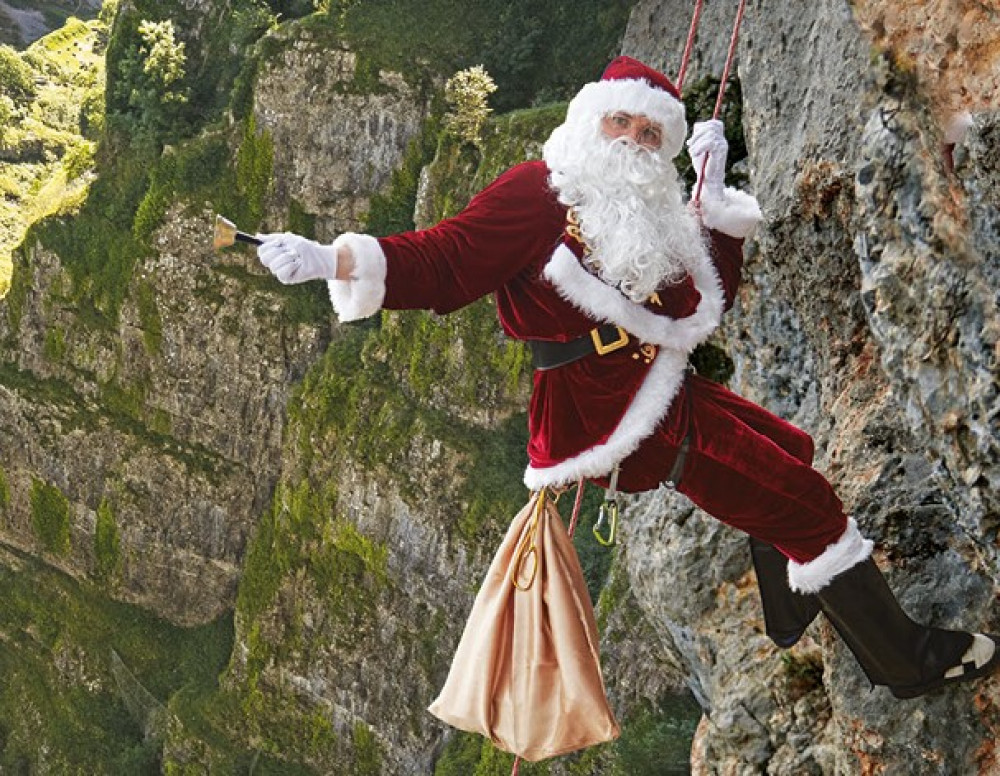 Charity Santa Abseil at Cheddar Gorge on behalf of St Margaret’s Hospice Charity Santa Abseil at Cheddar Gorge on behalf of St Margaret’s Hospice