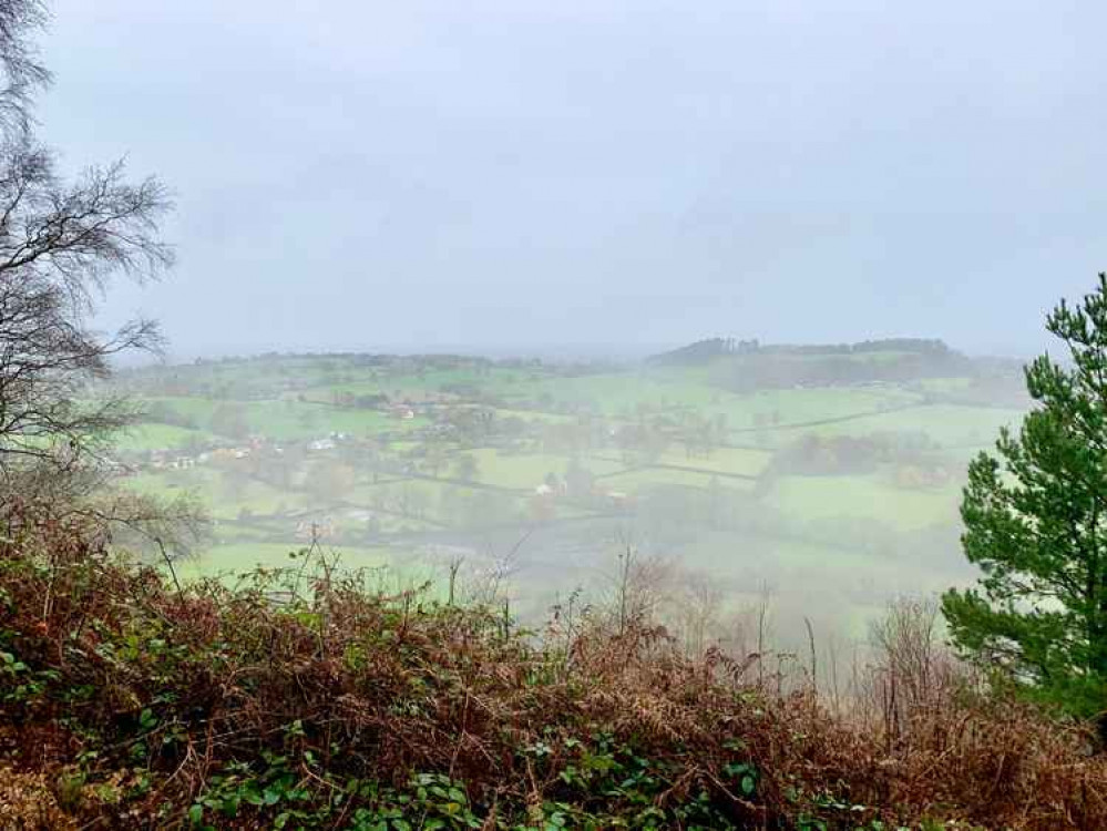 A misty view over the Cheshire Plain A misty view over the Cheshire Plain