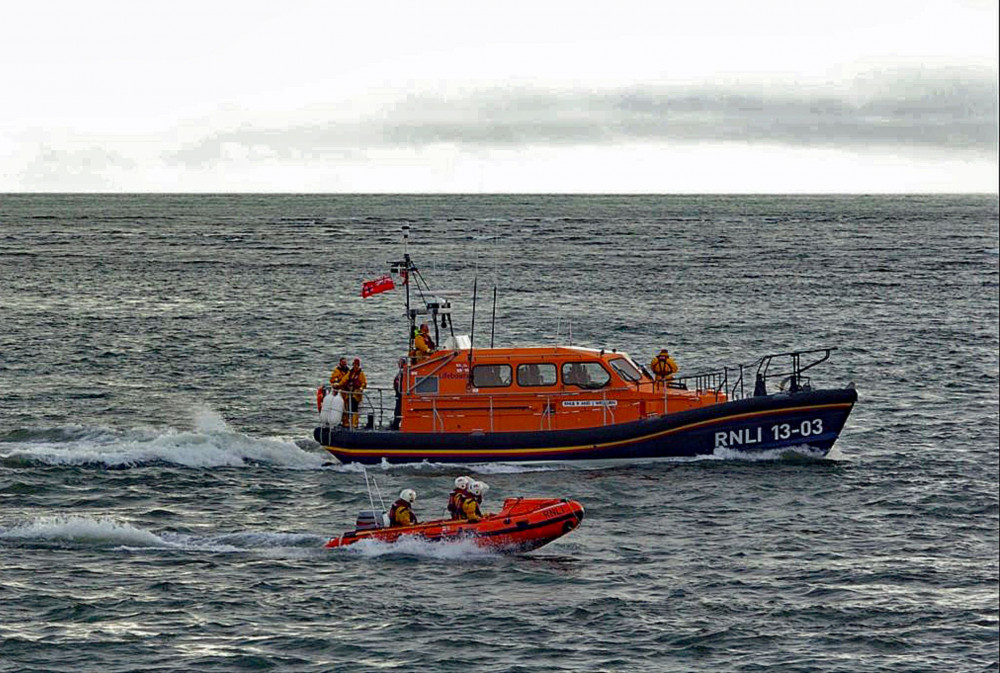 Both Exmouth RNLI lifeboats in action (Charlie Allen)