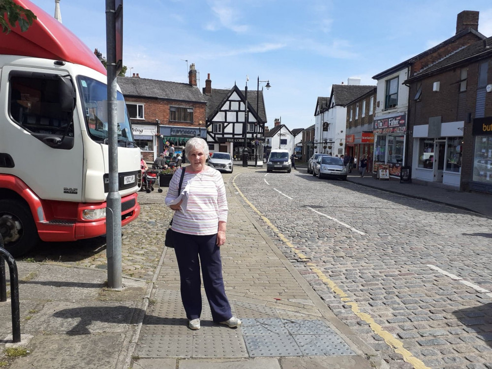 Sandbach town councillor Ann Nevitt with the accessibility report 