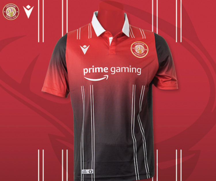 This summer's new Stevenage FC kit. CREDIT: Stevenage FC