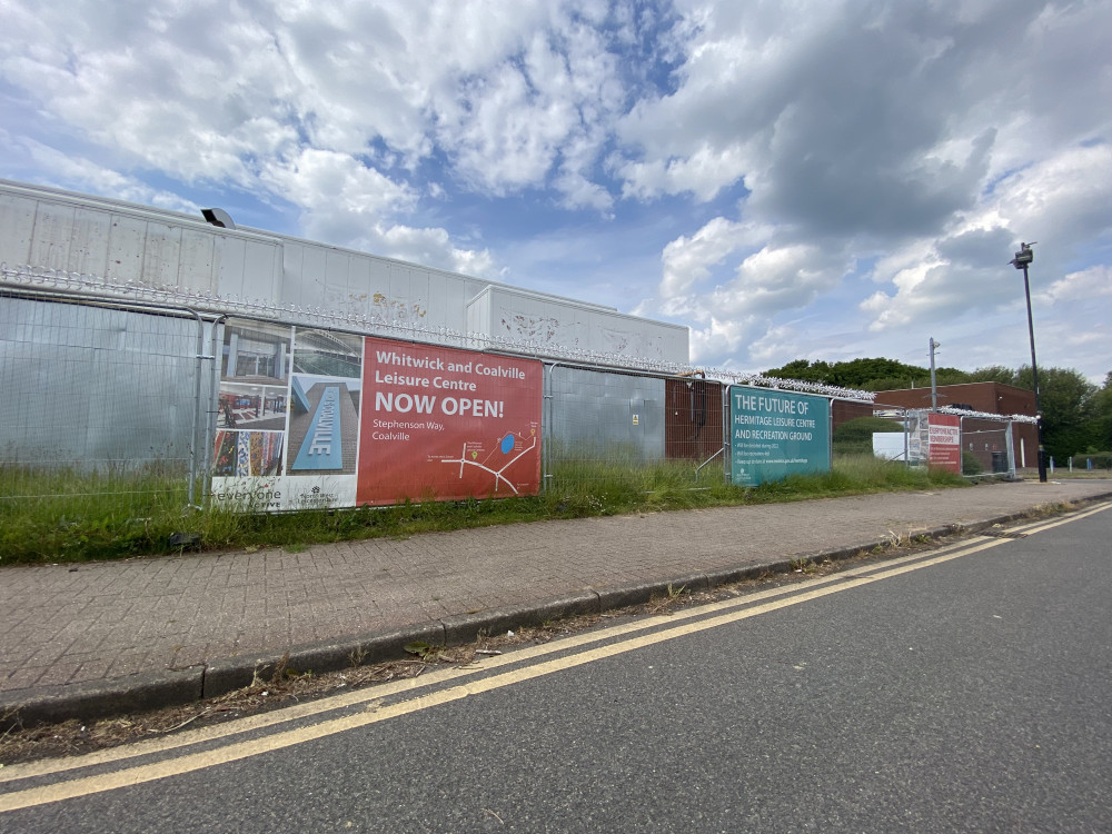 The future of the former Hermitage Leisure Centre is still being discussed. Photos: Coalville Nub News