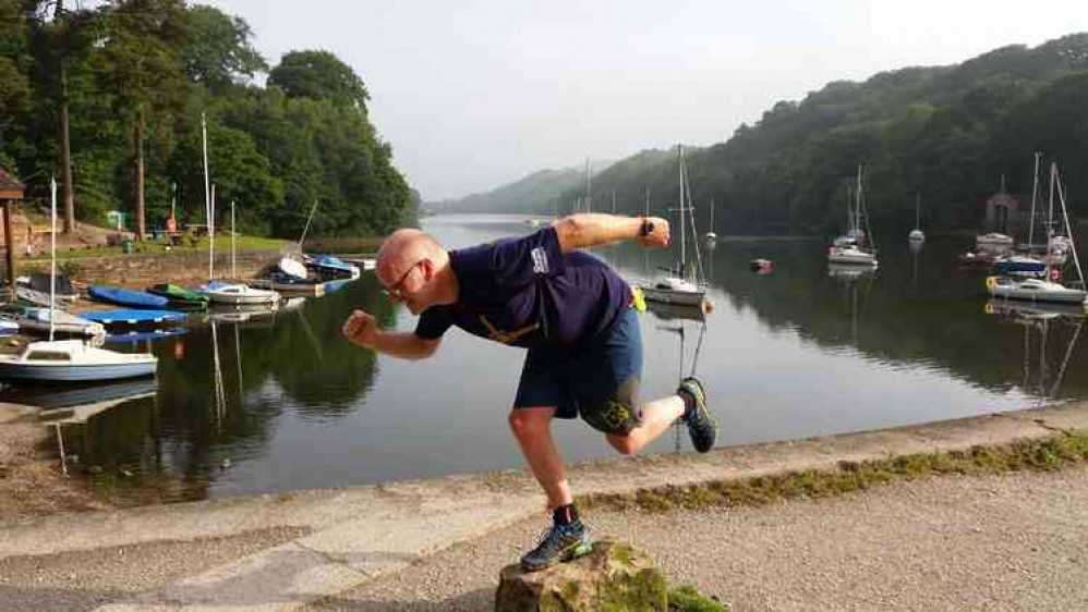 James Trace performing a challenge at Rudyard Lake