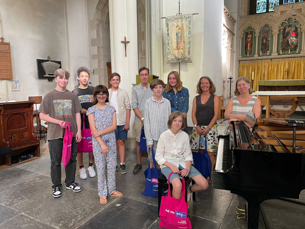 Helen Ottaway and the well practised pianists at Christ Church Helen Ottaway and the well practised pianists at Christ Church