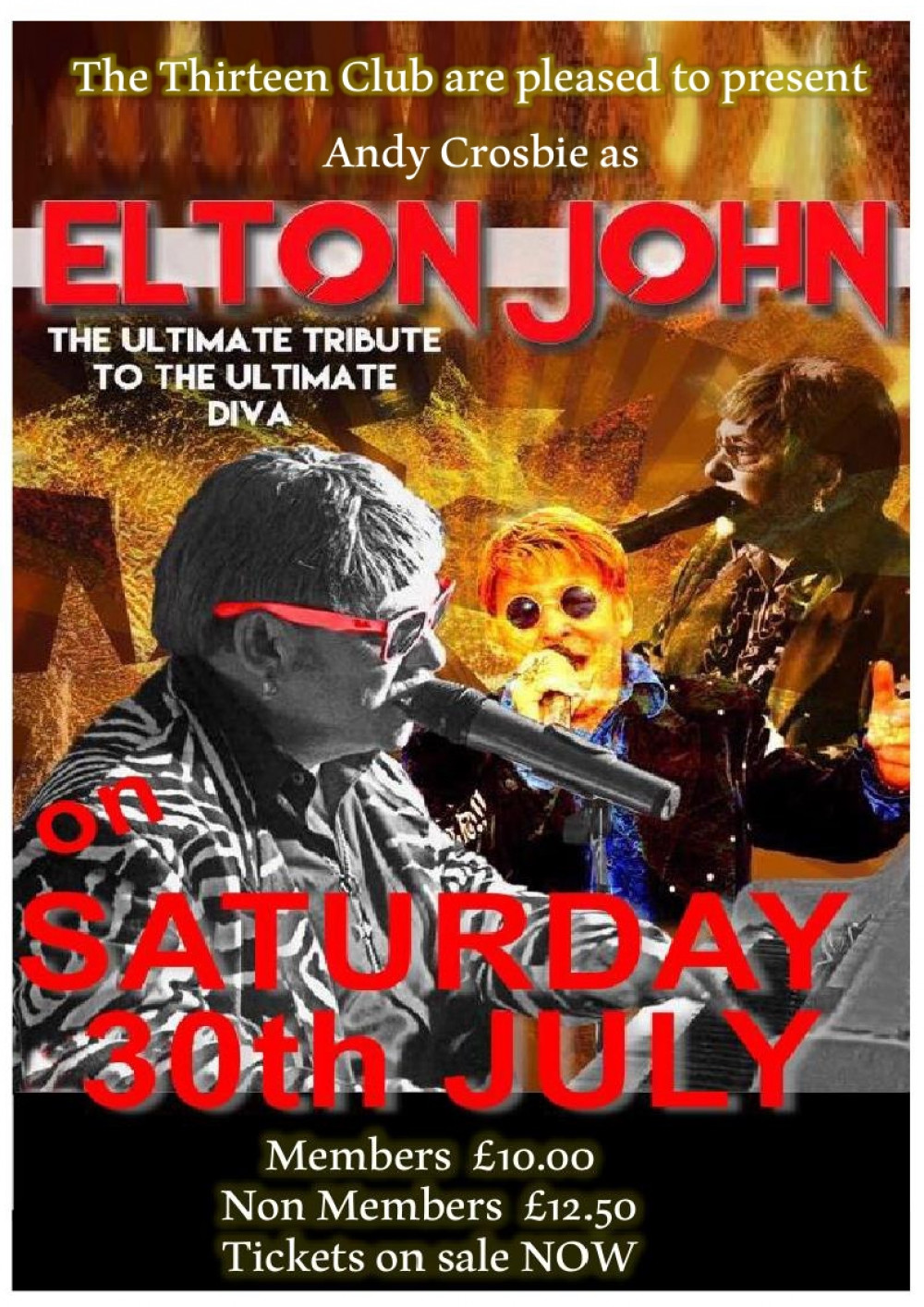 There's an Elton tribute in Alsager on Saturday night 