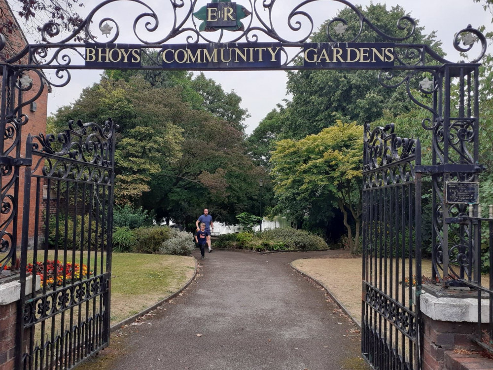 What's happening across the road from the community gardens in Alsager?