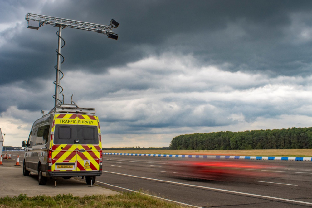 The van is equipped with multiple cameras which can record footage of passing motorists The van is equipped with multiple cameras which can record footage of passing motorists