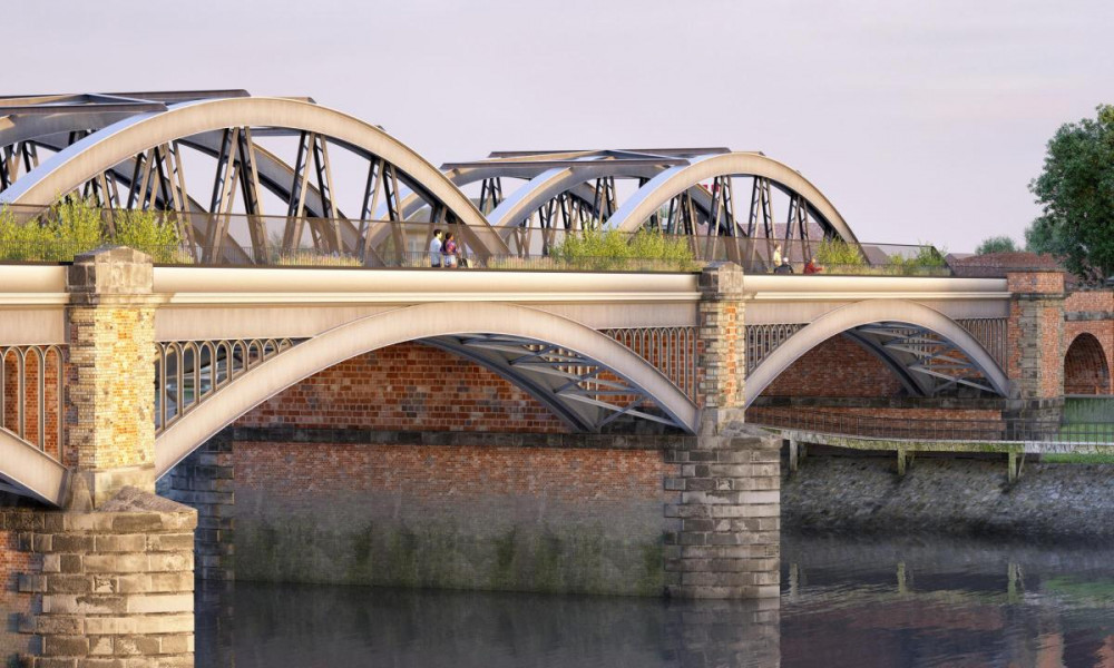 CGI of the plans for Barnes Bridge. Credit: Moxon Architects.