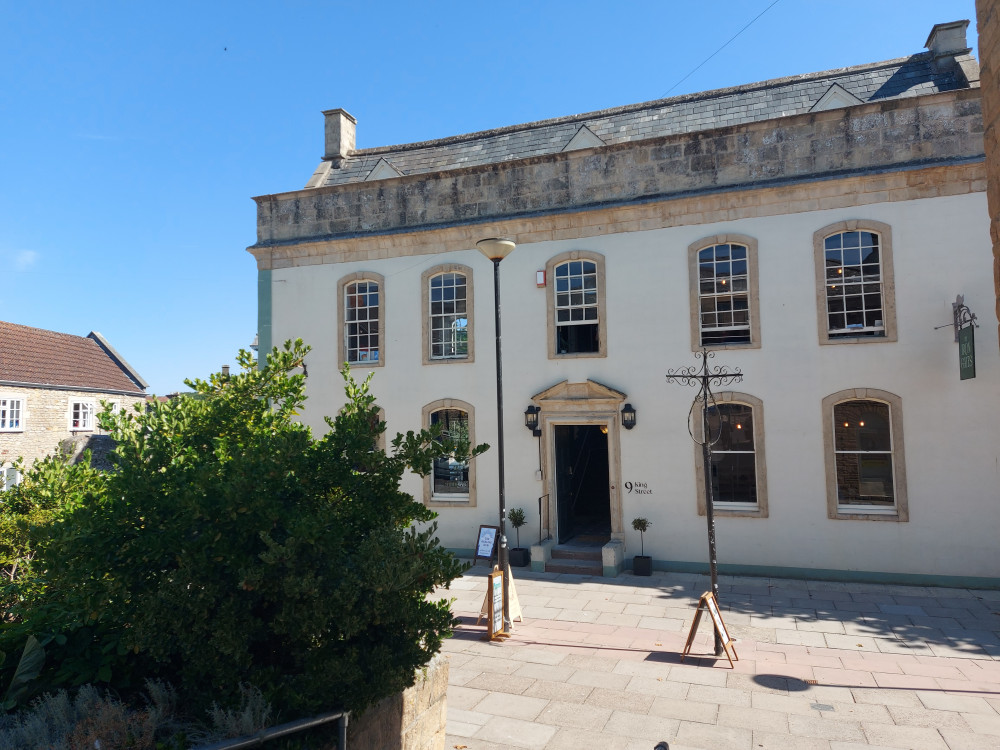 The building is in the heart of Frome - literally