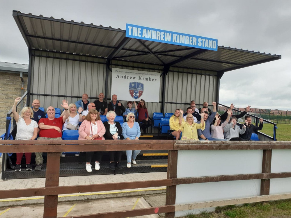 Family, relatives and friends of the late Andy Kimber joined in yesterday's unveiling. 