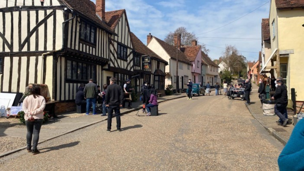 Filming in Kersey