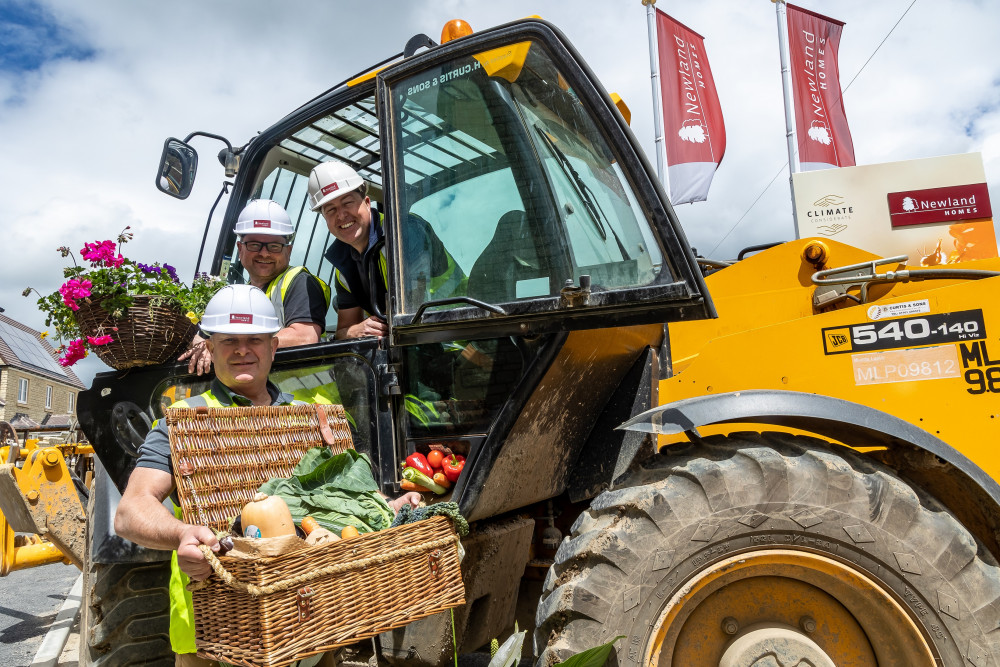 Dale Martin, Area Build Manager, Colin Davies, Assistant Site Manager and Ben Winter, Site Manager for Newland Homes Dale Martin, Area Build Manager, Colin Davies, Assistant Site Manager and Ben Winter, Site Manager for Newland Homes