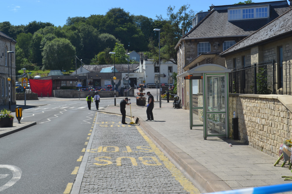 The police investigation in  Radstock on August 1