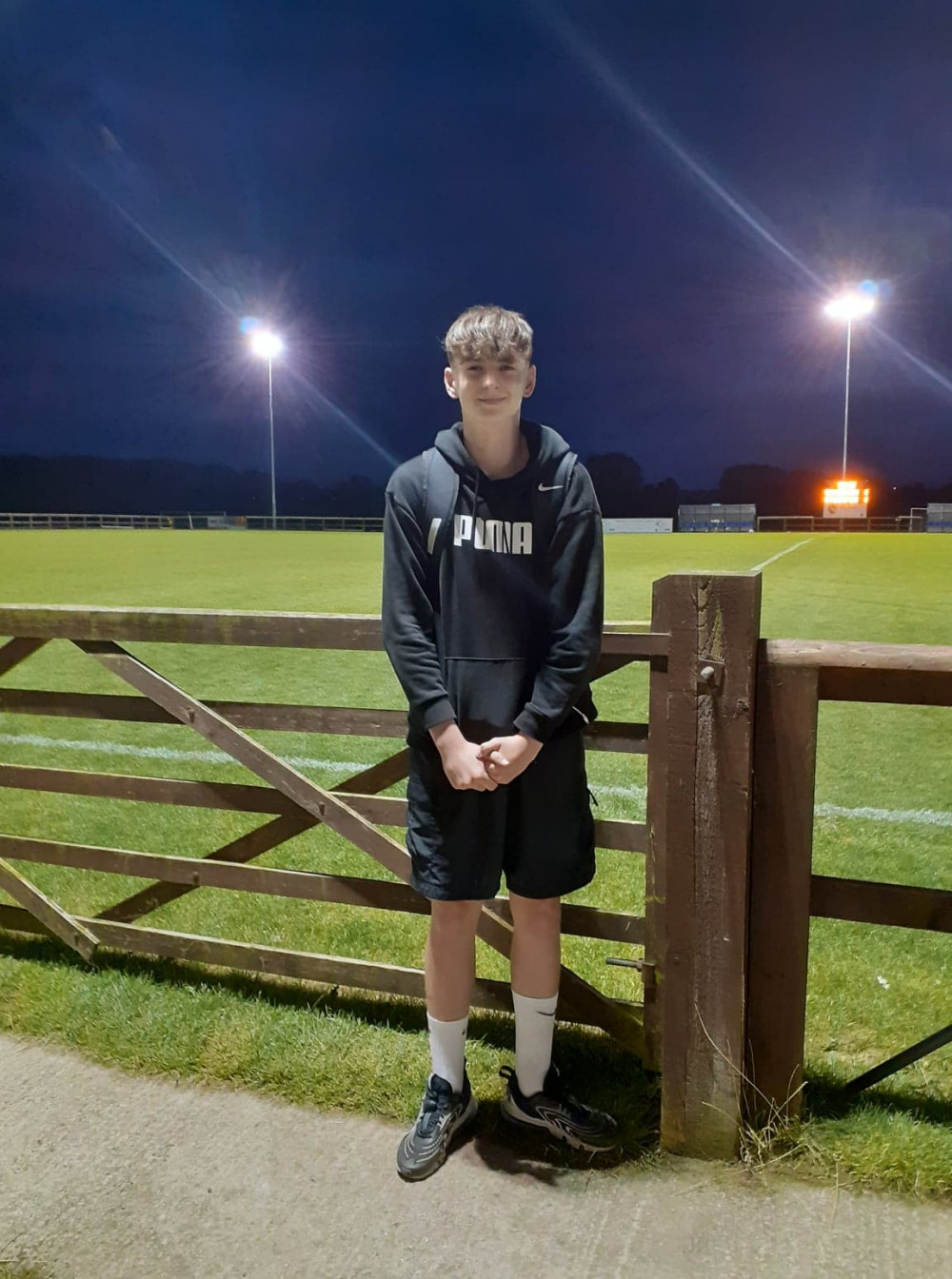 Young Dan Needham who has launched the Sandbach United Tik Tok account 