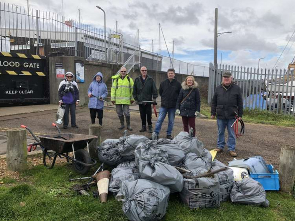 Volunteers at a previous pick- with the fine weather forecast tomorrow, they won't have to wrap up as much!