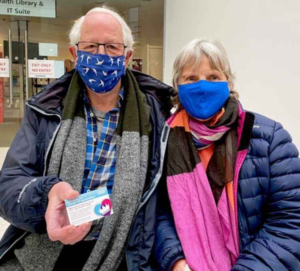 Mark Mills, 82, from the Westlands, received the vaccine today. He came along with wife Vivian, 72