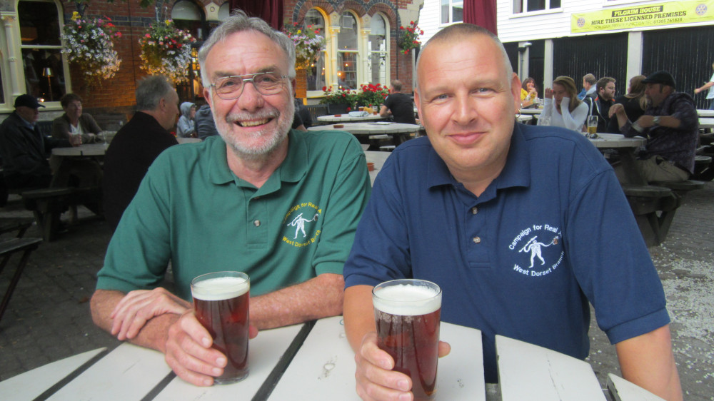 West Dorset Campaign for Real Ale chairman Dave Harris and co-organiser Rich Gabe