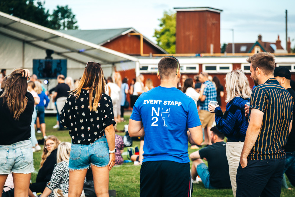 Hitchin: Today's the day - get set for the return of a brilliant food & drink and music festival featuring top sport. PICTURE: Revellers at last year's event. CREDIT: Jaf Milligan