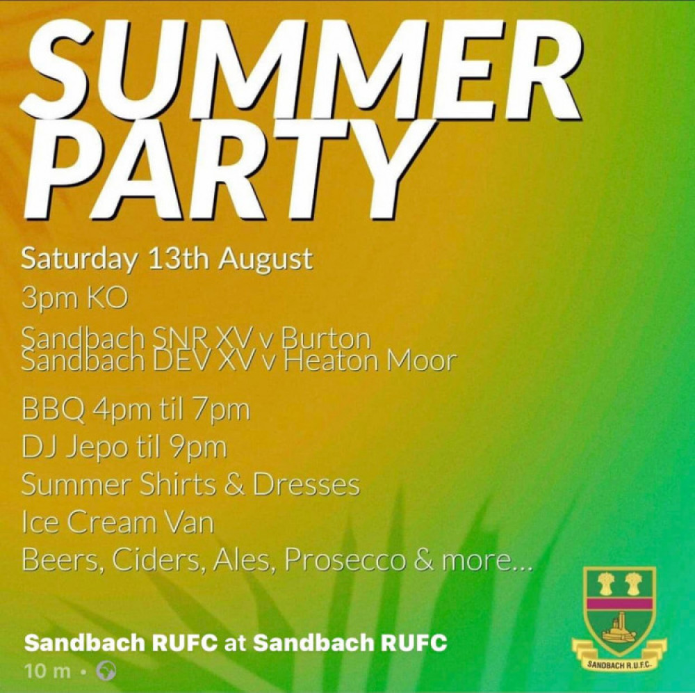 Summer party at the rugby club Summer party at the rugby club