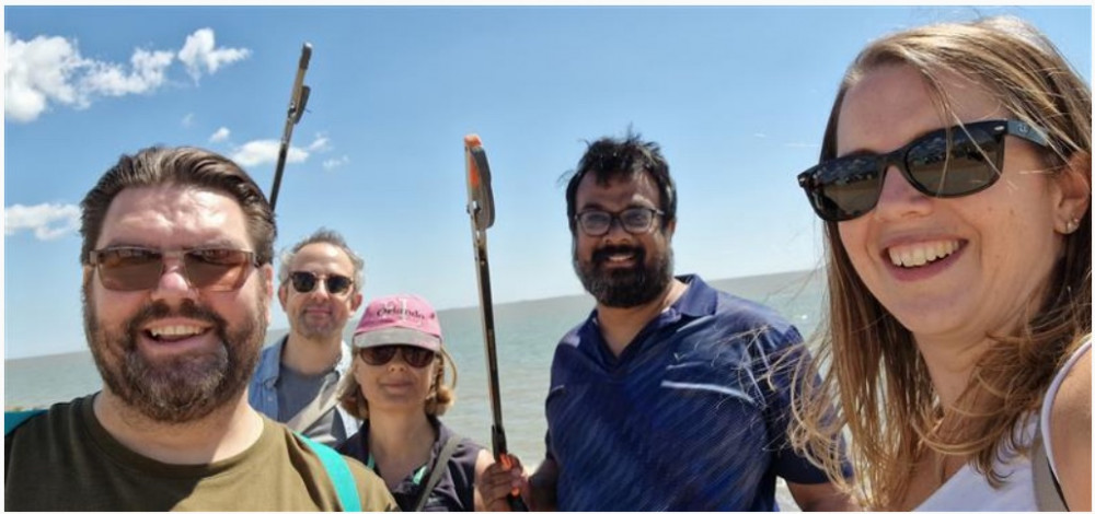 UK Power Networks employees l to r Wesley Stankiewicz, James Severy, Helen Dyer, Wilfred Arasaratnam and Donna Galer