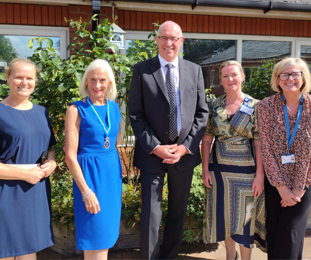 From Left to Right: Jeannie France Hayhurst (High Sheriff of Cheshire), Neil Wright (St Luke’s Hospice CEO) and Kate Estcourt (St Luke’s Hospice Director of Care). 