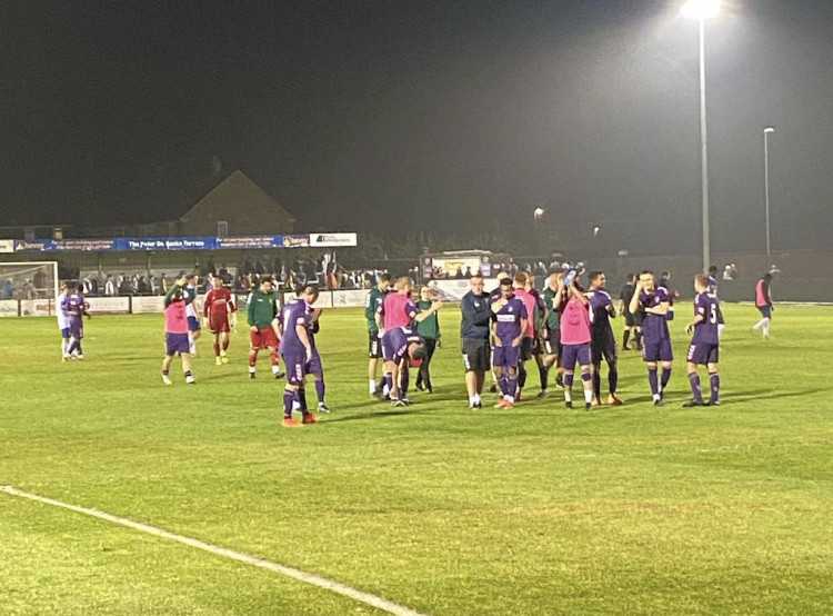 Rushden and Diamonds 1-2 Hitchin Town. CREDIT: HTFC Instagram 