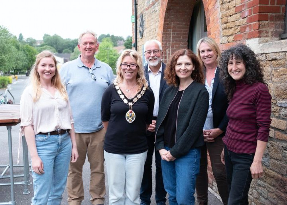 Frome Renting Alliance members with Mayor Sara Butler at the July FRA Hosts event