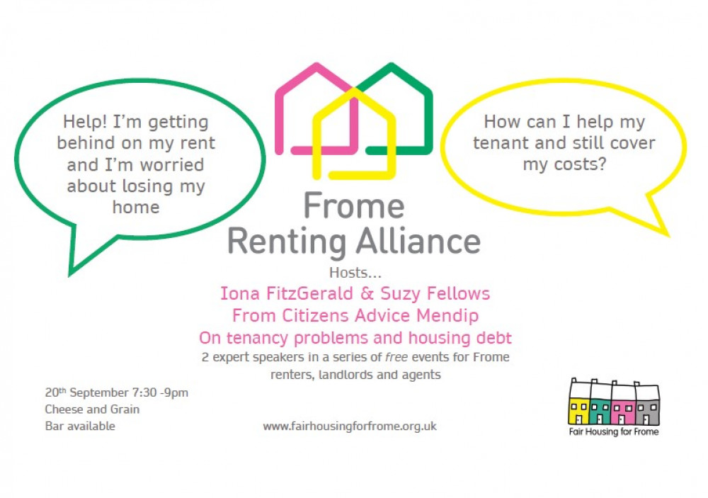  Frome Renting Alliance event poster