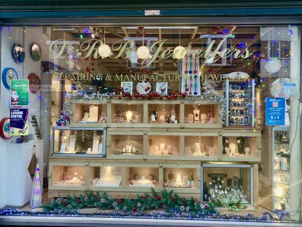 A lovely Christmas window display in DRB Jewellers A lovely Christmas window display in DRB Jewellers