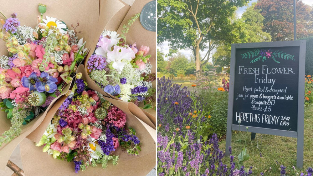 Naomi Weetman has been growing flowers in her garden and selling them as 'Paintbox Blooms' from her house over the past few months (image supplied)