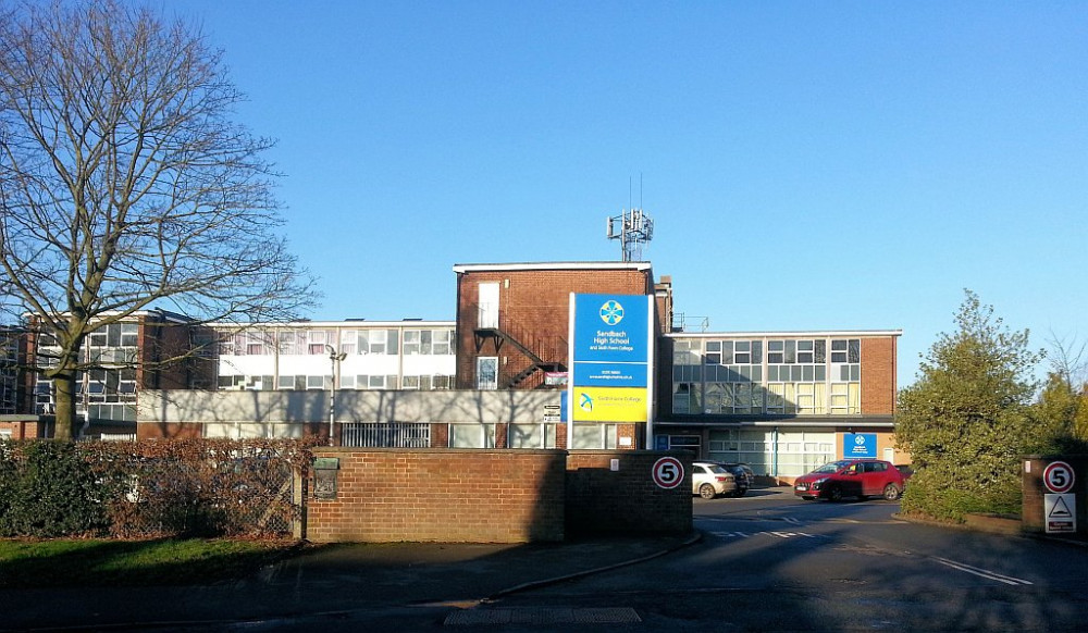 The mast on top of Sandbach High School and Sixth Form College is being upgraded.