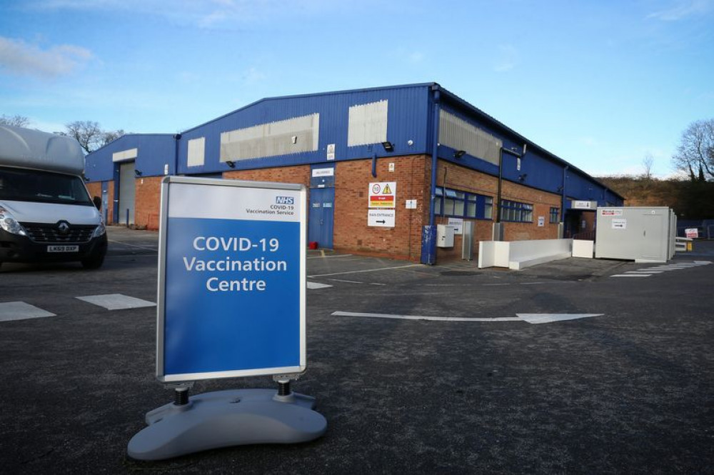 Pictured: The Wickes vaccination centre In Mansfield. Photo Credit: Notts CCG.