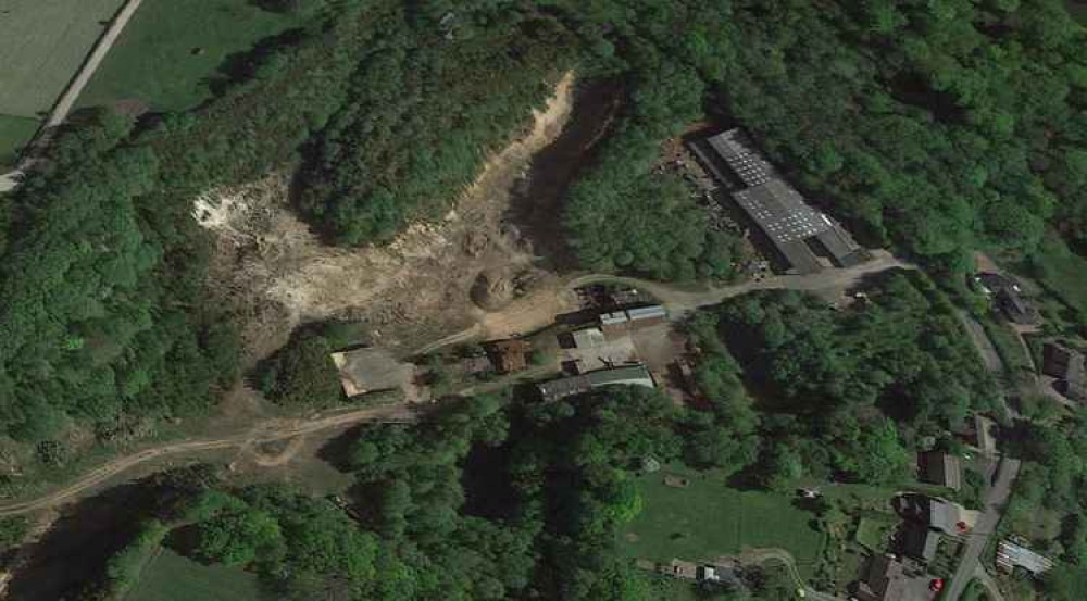 An aerial shot of the former quarry.