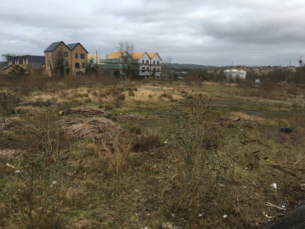 Proposed Site Of 25 Homes On Adderwell Road In Frome. CREDIT: Daniel Mumby. Free to use for all BBC wire partners.