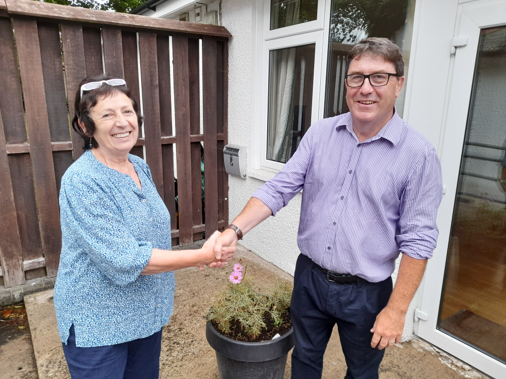 Chair Anne Asbrey welcoming Mark Jones.