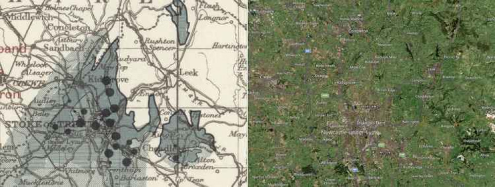 This map from 1945 was used to track coal and iron deposits in the area