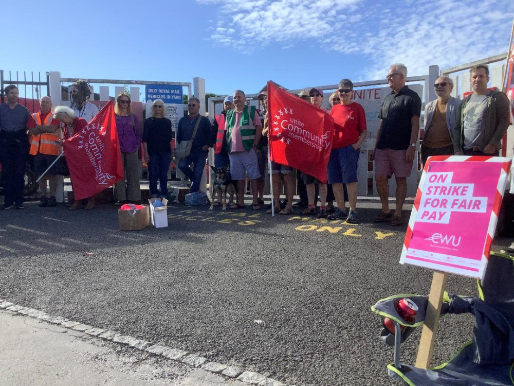 Royal Mail strike in Bridport. The Invisible Photographer Archive.