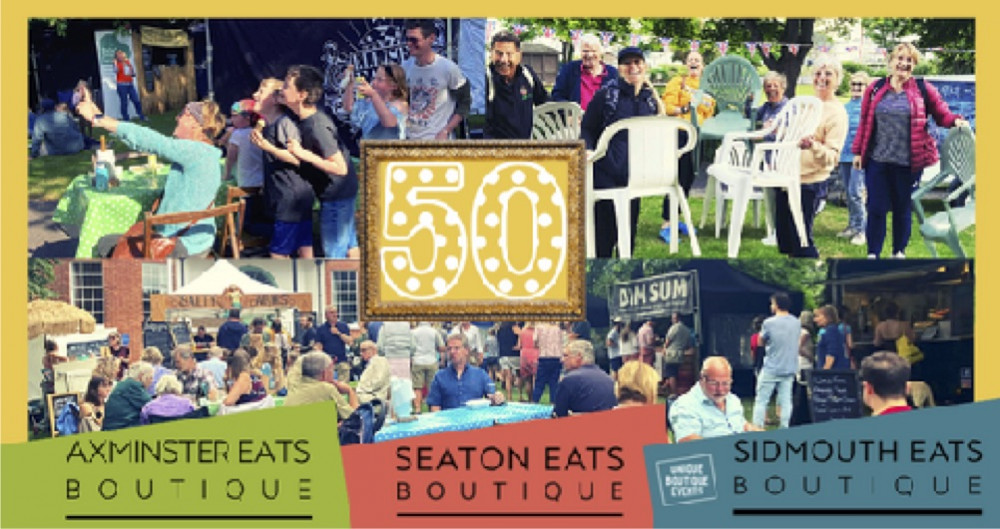 Organisers of the Eats Boutique street food markets in Sidmouth, Seaton and Axminster will celebrate their 50th event next week