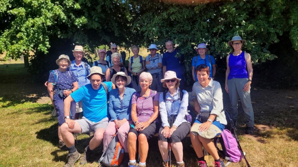 Members of Penarth Ramblers on a walk to Welsh Newton earlier this month. 