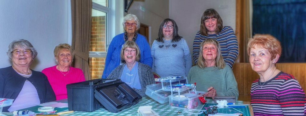 U3A members taking part in a card making session 