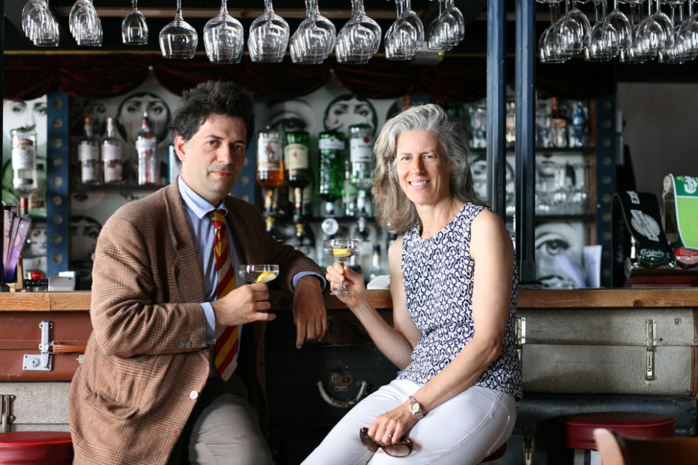 Shute Festival co-directors Bijan Omrani and Samantha Knights at the Marine Theatre (photo credit: John Puckey)