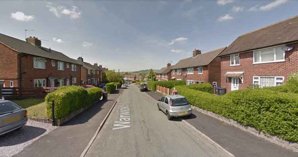 Police and paramedics attended Warwick Street in Biddulph.