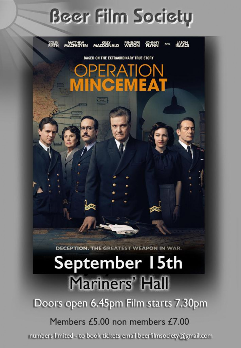 Beer Film Society will be screening ‘Operation Mincemeat’ 