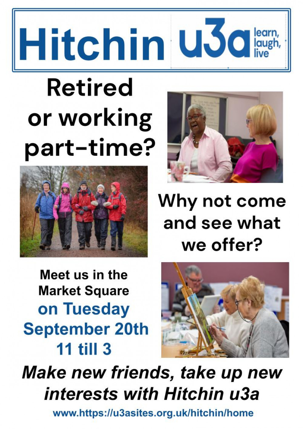 Retired or working part time? Why not come and see what we can offer you? Retired or working part time? Why not come and see what we can offer you?