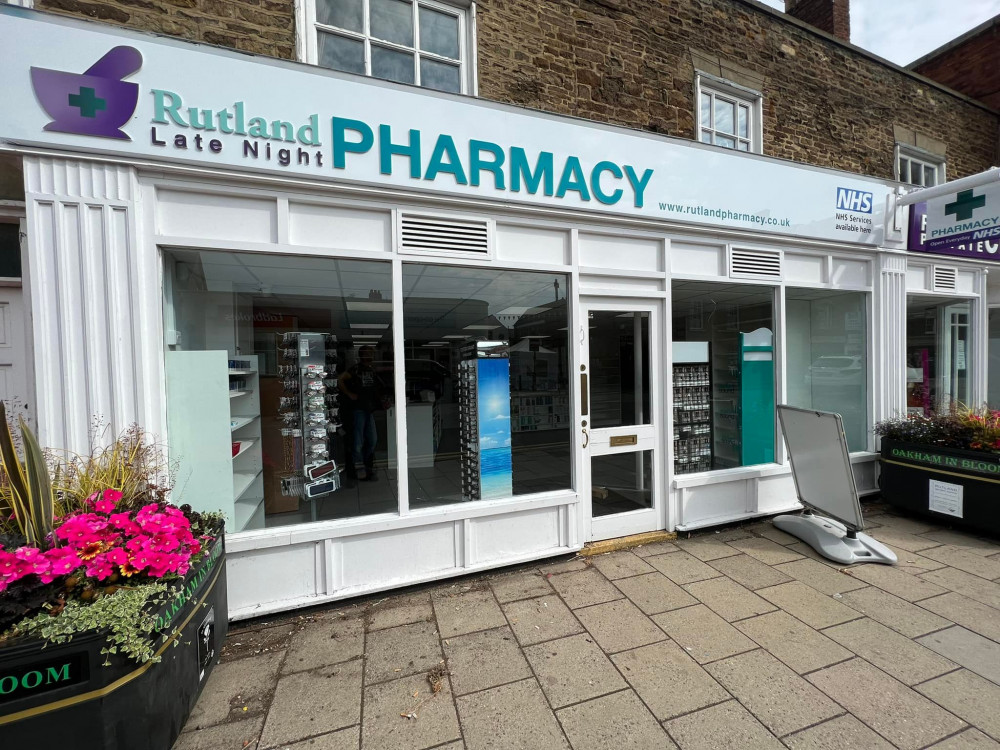 Their new store front on Oakham High Street (image courtesy of Rutland Late Night Pharmacy)