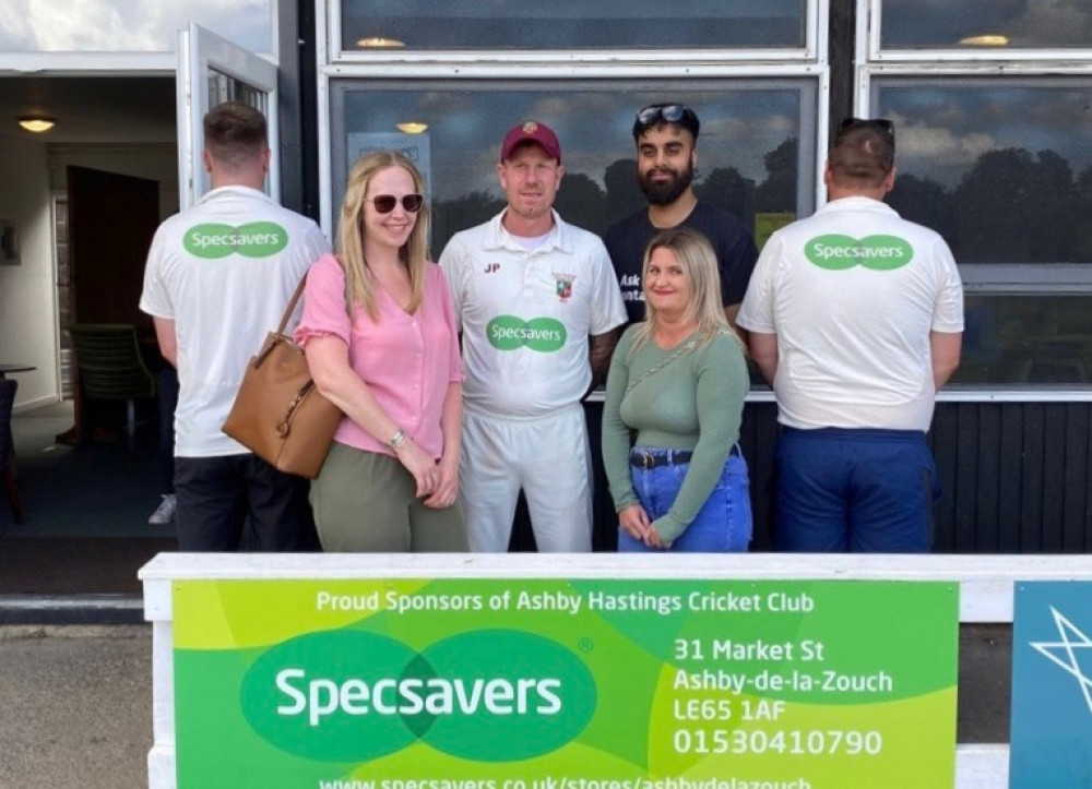 Specsavers now sponsors Ashby Hastings' clubhouse as well