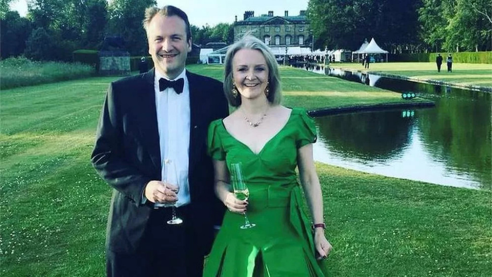 Liz Truss with her husband Hugh O'Leary on Instagram in 2019