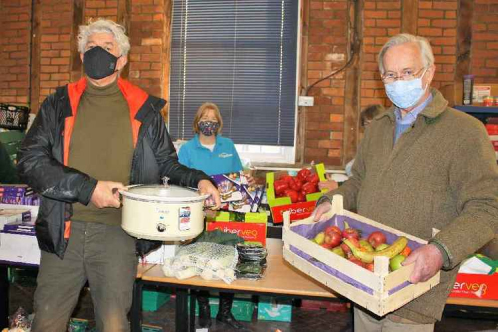 Cheshire High Sheriff Mr Nick Hopkinson and Lord Lieutenant Mr David Briggs, at the Cheshire Food Hub in Northwich launching a new county campaign to tackle food poverty. Cheshire High Sheriff Mr Nick Hopkinson and Lord Lieutenant Mr David Briggs, at the Cheshire Food Hub in Northwich launching a new county campaign to tackle food poverty.