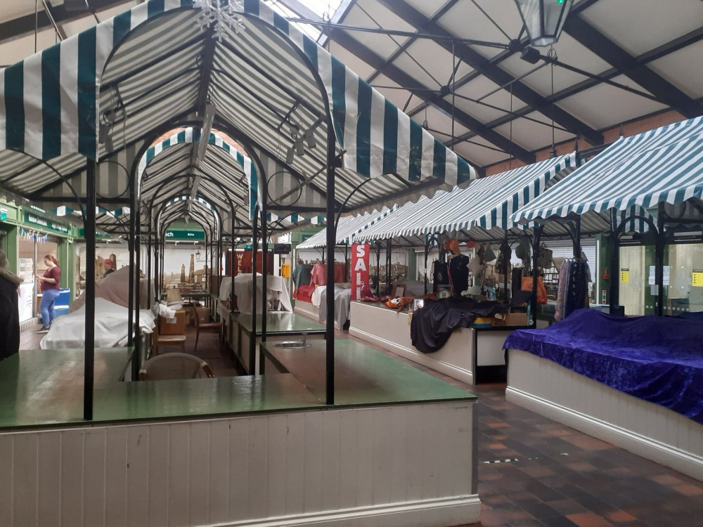 Sandbach indoor market is popular with shoppers in the town 